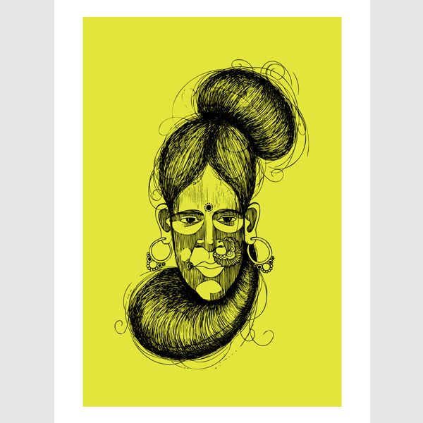 Lime Green Lady Saint Art Print