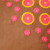 Grey Cushion Cover with Pink Crochet Flower - Image 2