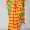 Sunflower Combination with Red Checks Saree - Image 2