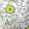 White Printed Cushion Cover Crochet Work - Image 2